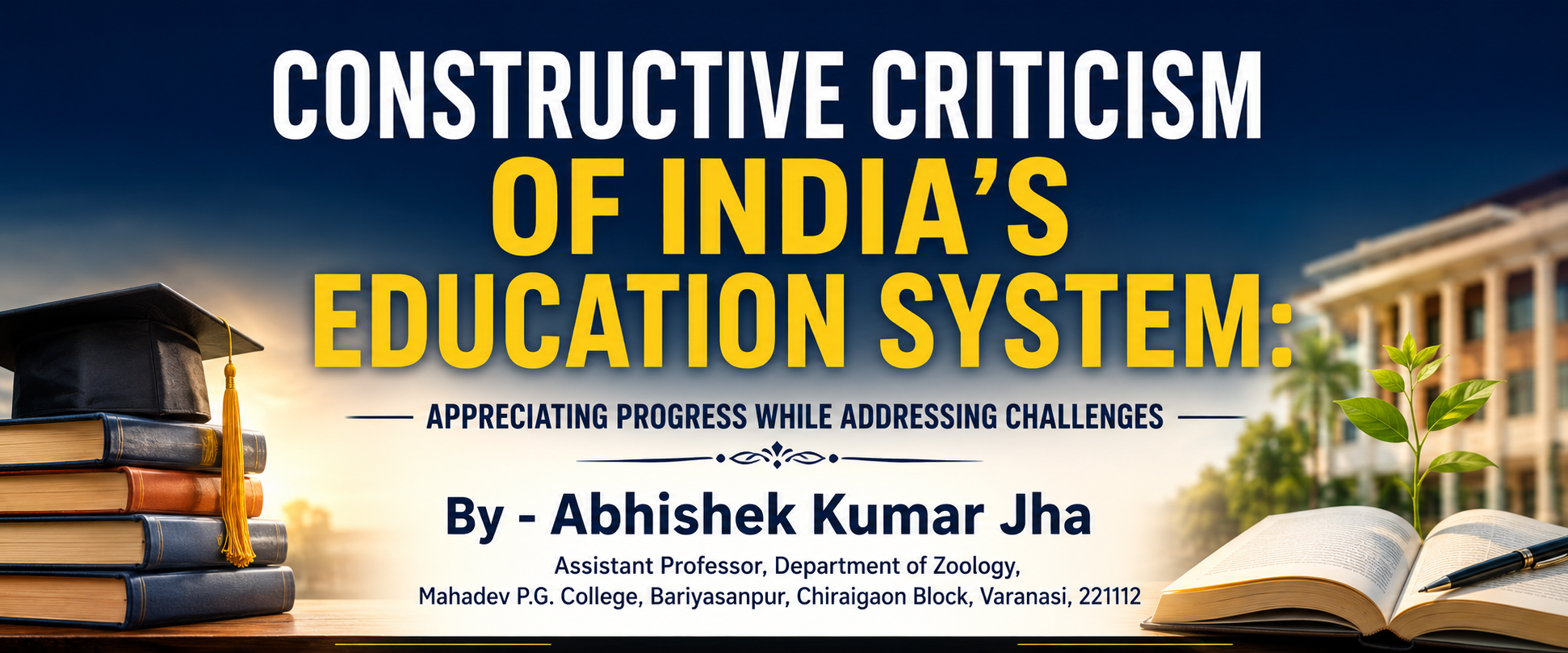 Constructive Criticism of India's Education System: Appreciating Progress While Addressing Challenges